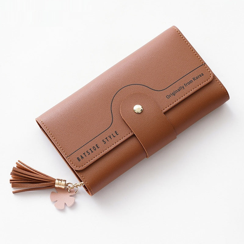 Geometric Letter Buckle Clutch Bag With Tassel And Petal Design For Young Women