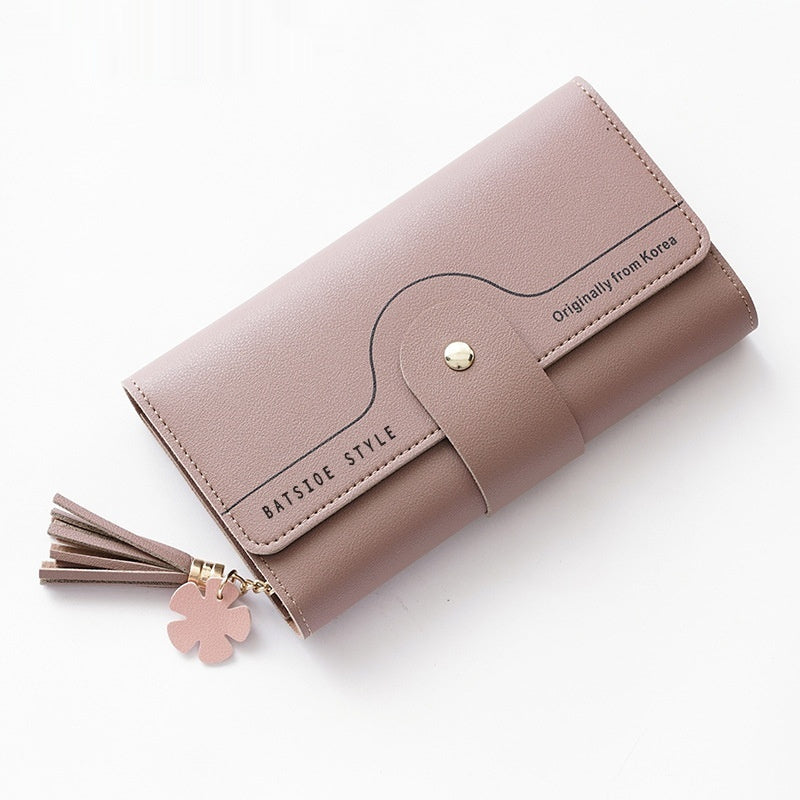 Geometric Letter Buckle Clutch Bag With Tassel And Petal Design For Young Women