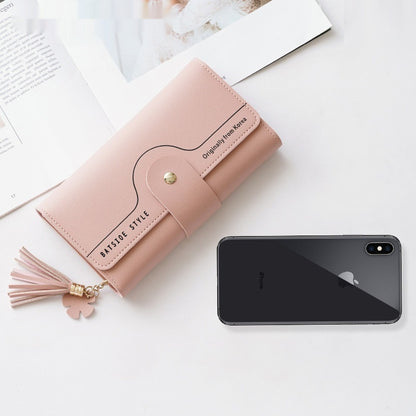 Geometric Letter Buckle Clutch Bag With Tassel And Petal Design For Young Women