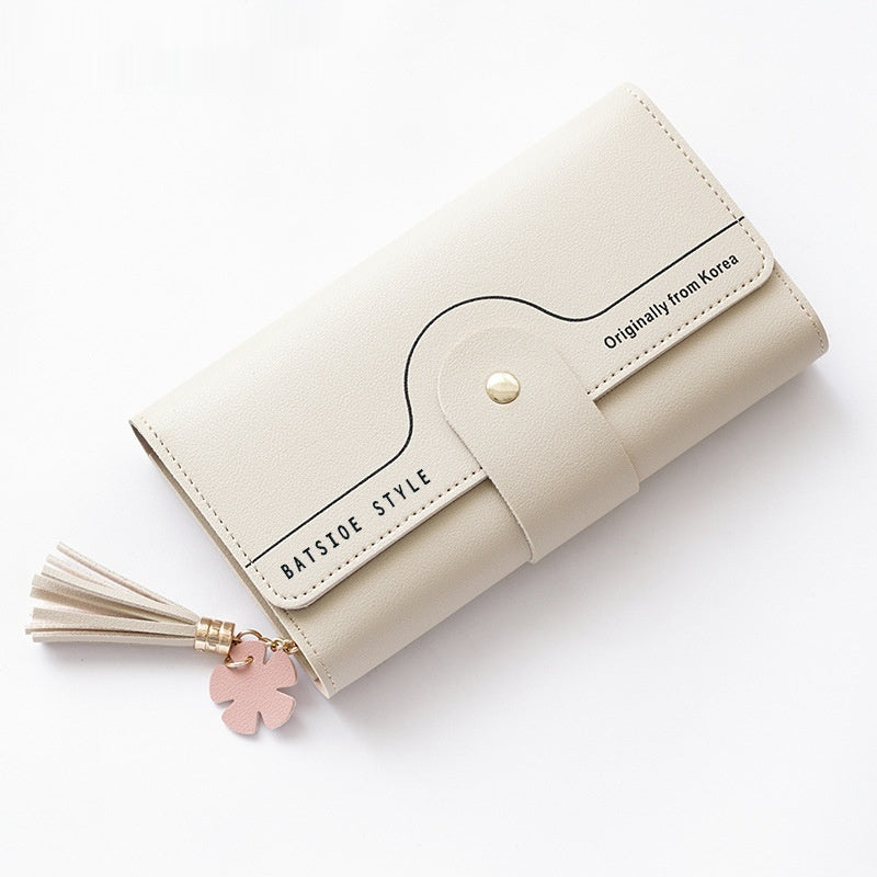 Geometric Letter Buckle Clutch Bag With Tassel And Petal Design For Young Women